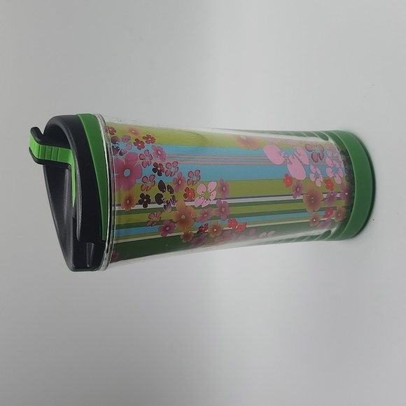 Starbucks Other - Starbucks 8 oz Insulated Travel Mug with Lid Pink Green Floral